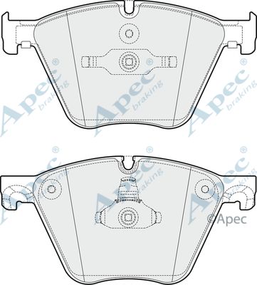 APEC BRAKING stabdžių trinkelių rinkinys, diskinis stabdys PAD1750